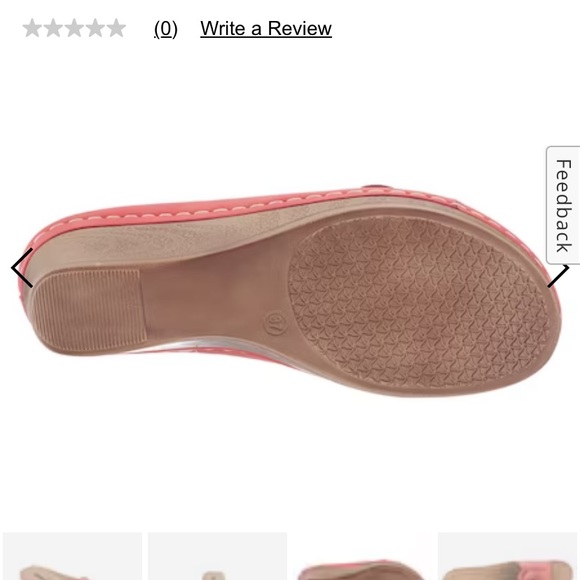 Floral pink wedge sandals - Good Choice size 9 - Picture 6 of 8